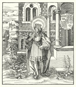 St Edward the Martyr, King of England by German School