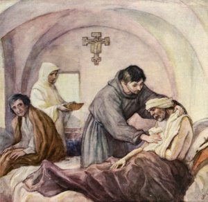 St Francis Working in the Lepers