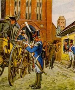 City Soldiers at the Gate by German School