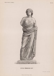 Statue of the Roman period from Olympia, Greece (engraving)