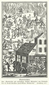 Student life: scene from Gesichte Philanders von Sittewald, by Johann Michael Moscherosch by German School