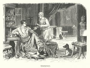 Study in a Roman House by German School