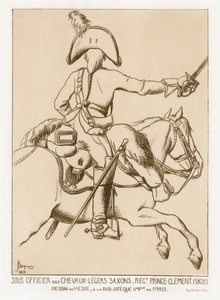 Sub-officer in the Chevau-leger of Saxony, Regiment of Prince Clement by German School
