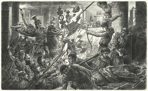 Sulla enters Rome with his army, 88 BC by German School