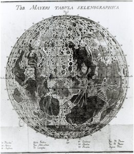 Surface of the Moon, illustration from Selenotopographische Fragmente by Johann Hieronymus Schroeter, published in 1791