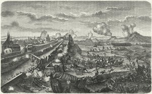 Swedish troops attacking the defences of Prague