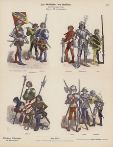 Swiss military costumes of the 15th Century