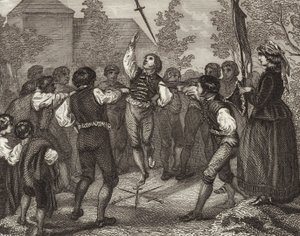 Sword dance, Dithmarschen, Schleswig-Holstein (Illustration for Bilder-Atlas)