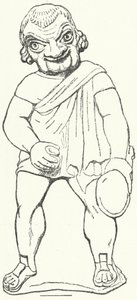 Terracotta statuette of a Roman actor as a parasite from a comic play by the playwright Plautus