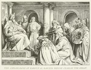 The Ambassadors of Haroun al Raschid Before Charles the Great by German School
