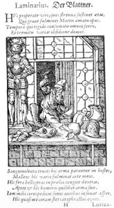 The Armour Maker, Engraved by Hartman Schopper by German School