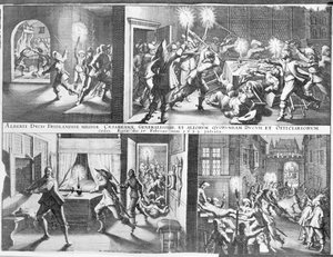 The Assassination of Albrecht von Wallenstein (1583-1634) at Eger by a Force of Irish and Scottish Officers Under the Command of General Butler, 25th February 1634 by German School