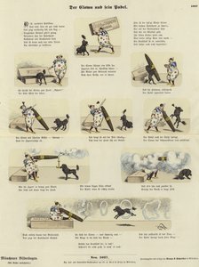 The Clown and His Poodle by German School