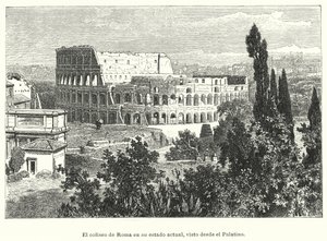 The Coliseum, Rome, seen from the Palatine Hill by German School
