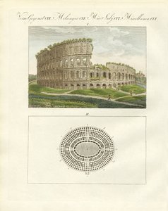 The Colosseum or the amphitheatre of Emperor Flavius Vespasianus by German School