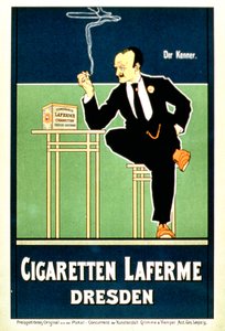 The Connoisseur, Advertisement for Laferme Cigarettes, Dresden