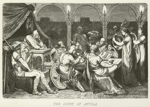 The Court of Attila by German School
