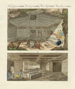 The Etruscan Catacombs in the Old Town of Tarquinia by German School