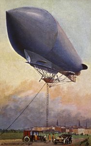 The French Airship by German School