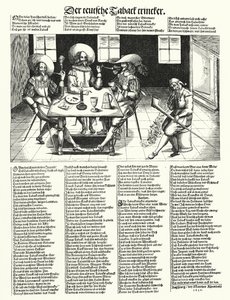 The German Tobacco Drinkers (engraving) by German School