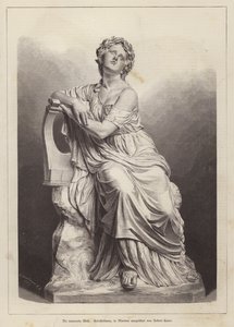 The Grieving Muse, marble statue by German sculptor Robert Cauer the Elder