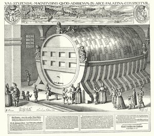 The Heidelberg Tun (engraving) by German School