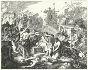 The Jews Being Taken in Captivity in Babylon by German School