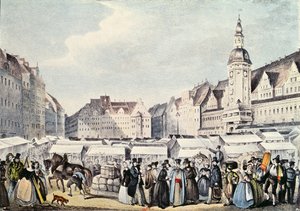 The Leipzig Fair in 1830 by German School