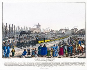 The Opening of the Nuremberg-Furth Railway, 7th December 1835 by German School