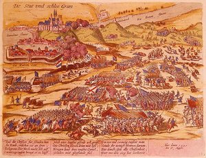 The Siege of Esztergom in 1595 by German School