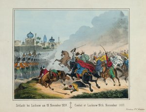 The Siege of Lucknow in Uttar Pradesh during the Indian Rebellion of 1857 by German School