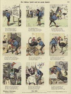 The Sly Jockel and the Large Cockerel by German School