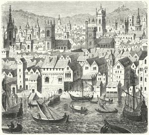 The Steelyard, trading base of the Hanseatic League in London by German School