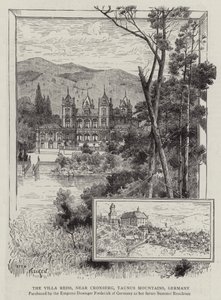 The Villa Reiss, Near Cronberg, Taunus Mountains, Germany (engraving)