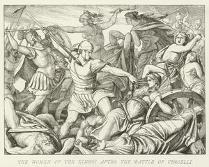 The Woman of the Kimbri after the Battle of Vercelli by German School
