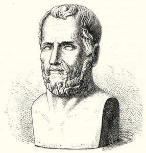 Theophrastus, Ancient Greek Philosopher (engraving)