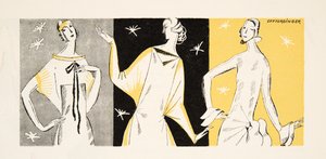 Three Women in Dresses, from Styl, pub. 1922