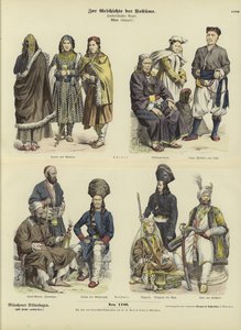 Tibetan and Kashmiri Costumes, 19th Century by German School