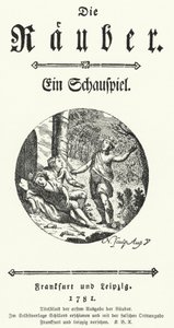Title page of the first edition of Friedrich Schiller
