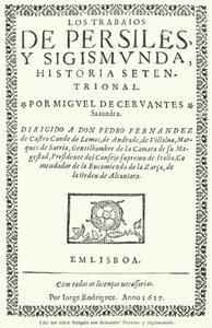 Title page of the first edition of Spanish novelist Miguel de Cervantes