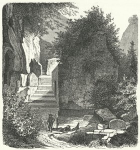Tomb of the Roman Poet Virgil, Posillipo, Naples (engraving) by German School