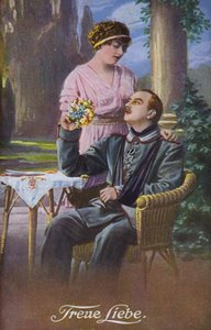 True Love: Wounded German Soldier with His Sweetheart