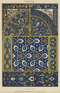 Turkish, Architectonic Ornaments in Glazed Clay