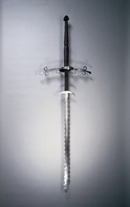 Two-Handed Sword with Flamboyant Blade by German School