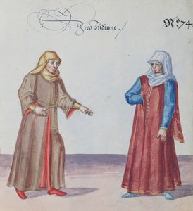 Two Jewish women, c.1600 by German School