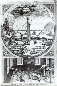 Various Methods of Observing Sunspots, Illustration from Rosa Orsina by Christoph Scheiner, Published 1630 by German School