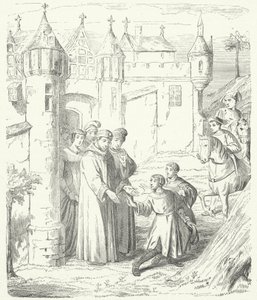 Venetian merchants Niccolo and Maffeo Polo leaving Constantinople for the east