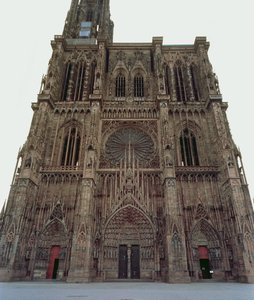 West facade of Strasbourg Cathedral, begun 1277