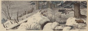 Winter Landscape in Canada by German School