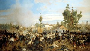 Battle of Magenta. Painting by Gerolamo (Girolamo) Induno by Gerolamo Induno